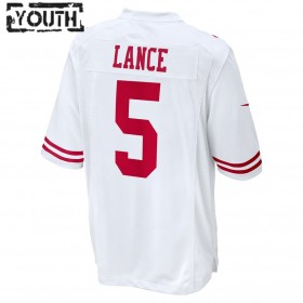 Kinder San Francisco 49ers Trikot Trey Lance 5 Nike Weiß 2021 NFL Draft